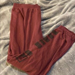 PINK Victorias Secret Burgundy Sweatpants